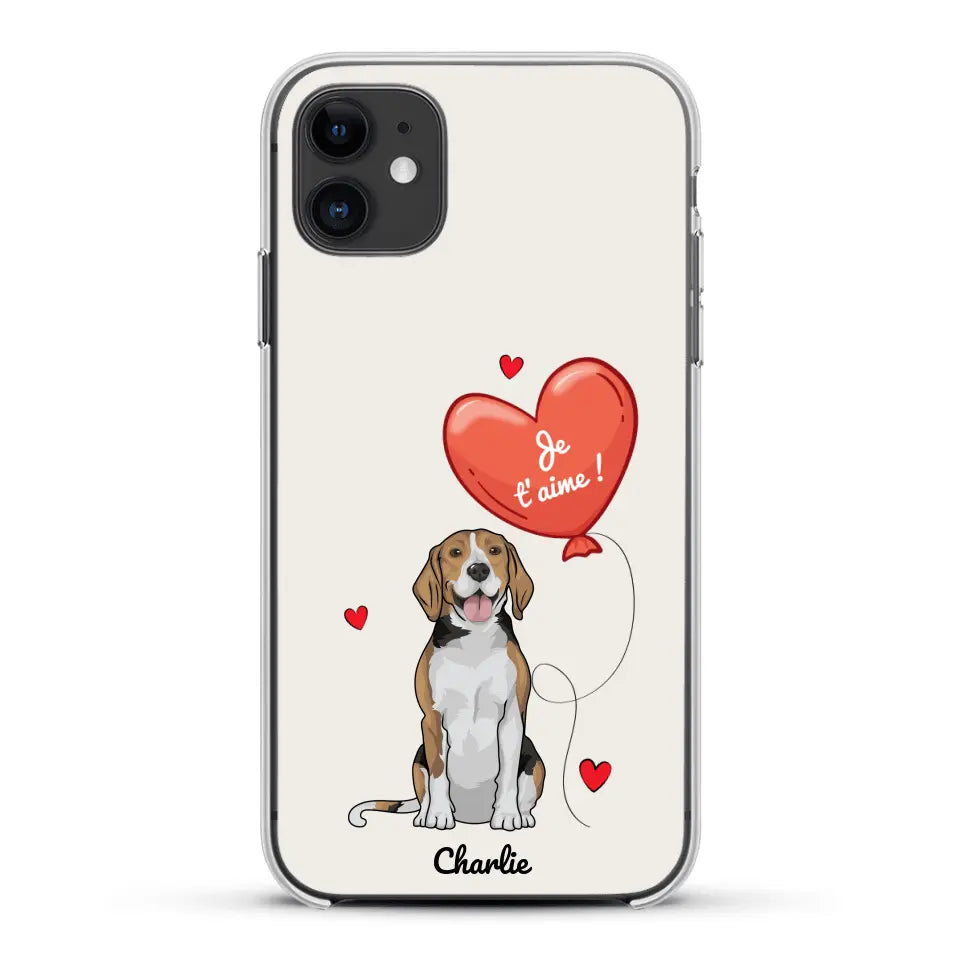 Chien avec ballon - Coque de téléphone personnalisée