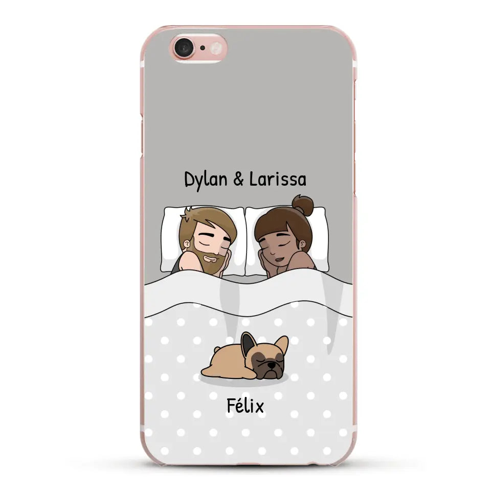 Câlins avec nos amis à poils - Coque de téléphone personnalisée