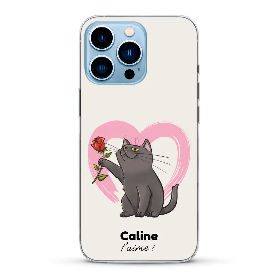 Ton chat t'aime - Coque de téléphone personnalisée