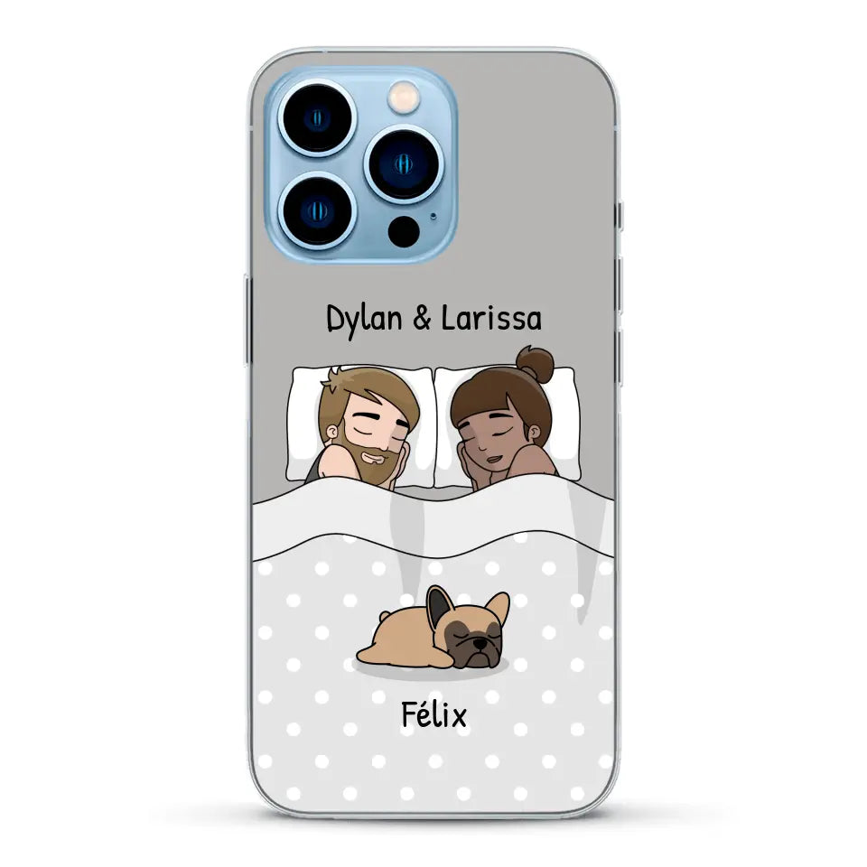 Câlins avec nos amis à poils - Coque de téléphone personnalisée