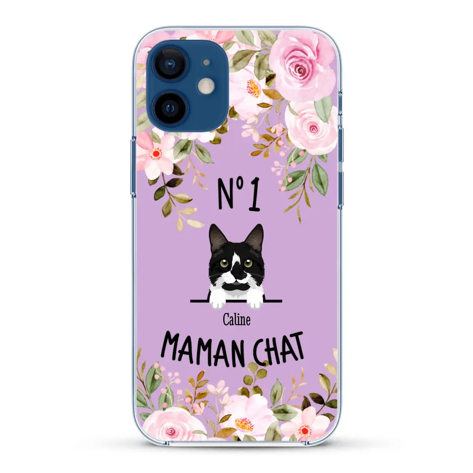 Maman chat N° 1 - Coque de téléphone personnalisée