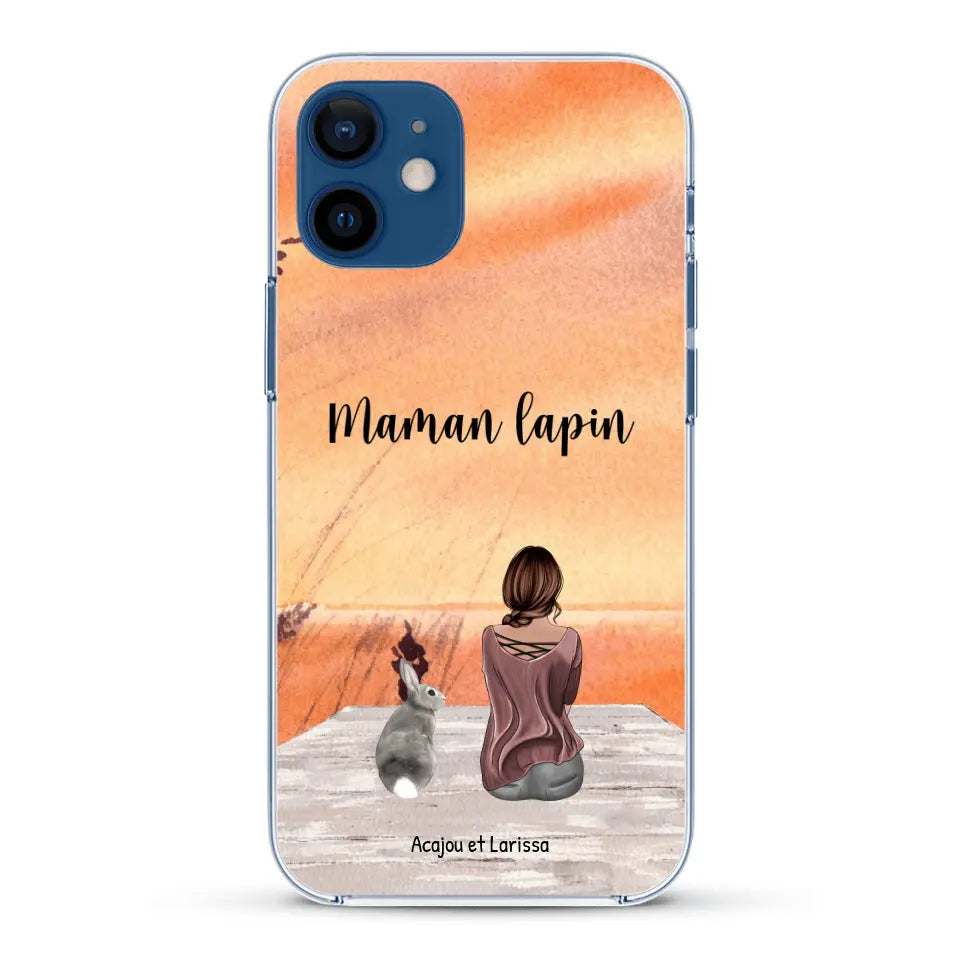 Meilleurs amis avec lapins - Coque de téléphone personnalisée