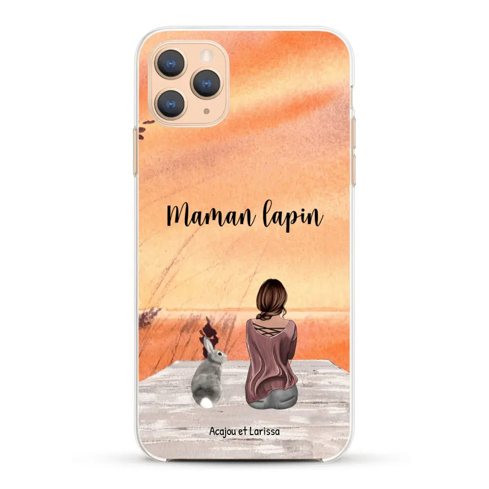 Meilleurs amis avec lapins - Coque de téléphone personnalisée