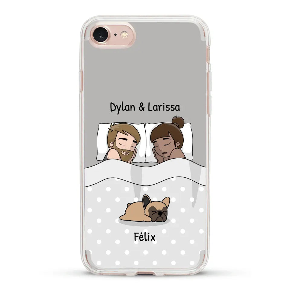 Câlins avec nos amis à poils - Coque de téléphone personnalisée