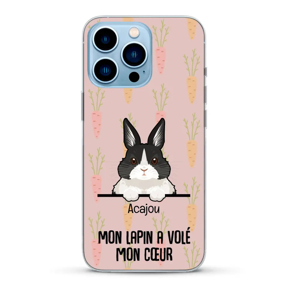 Mon lapin a volé mon cœur - Coque de téléphone personnalisée