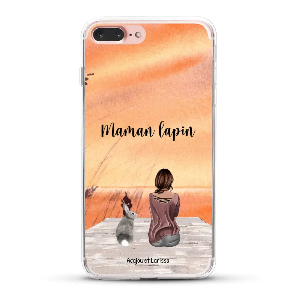 Meilleurs amis avec lapins - Coque de téléphone personnalisée