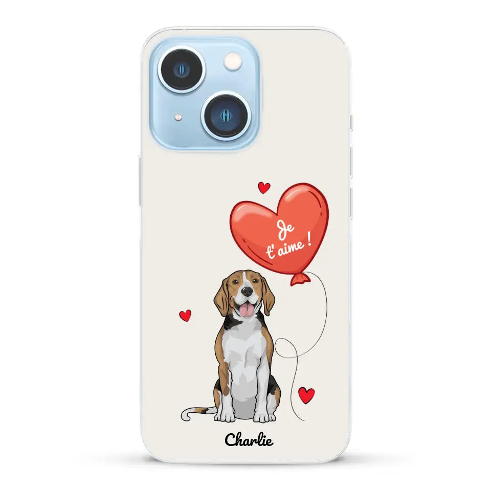 Chien avec ballon - Coque de téléphone personnalisée