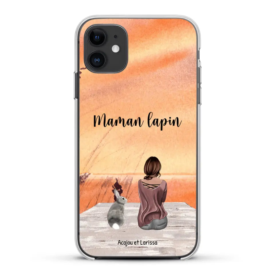 Meilleurs amis avec lapins - Coque de téléphone personnalisée