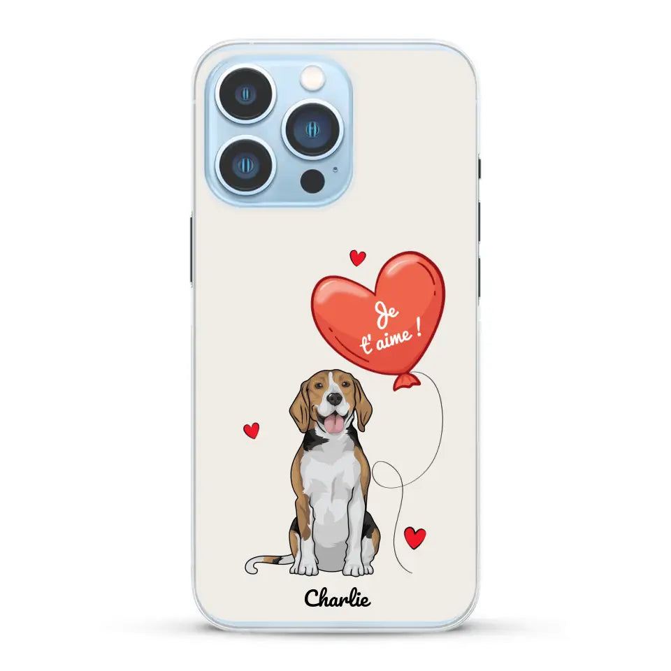 Chien avec ballon - Coque de téléphone personnalisée