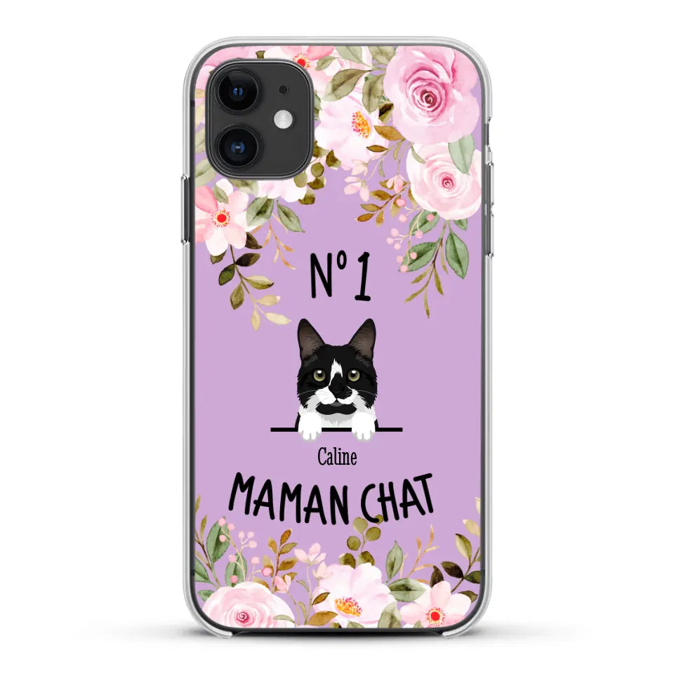 Maman chat N° 1 - Coque de téléphone personnalisée