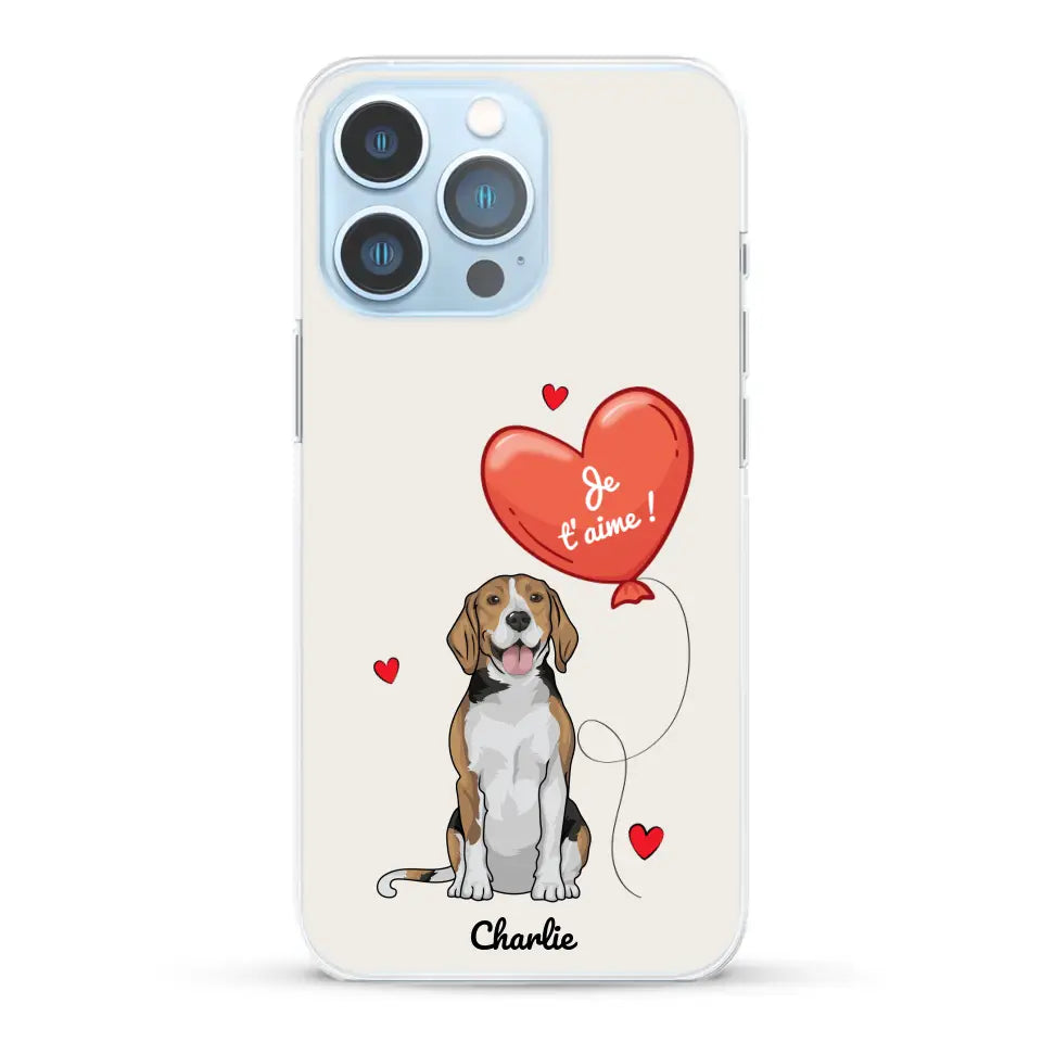 Chien avec ballon - Coque de téléphone personnalisée