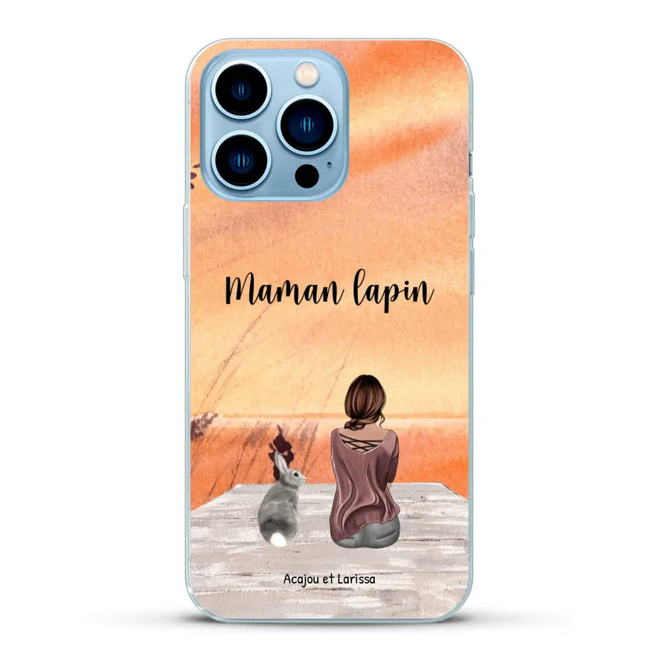 Meilleurs amis avec lapins - Coque de téléphone personnalisée