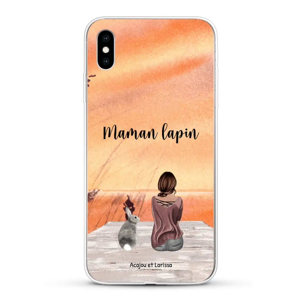 Meilleurs amis avec lapins - Coque de téléphone personnalisée