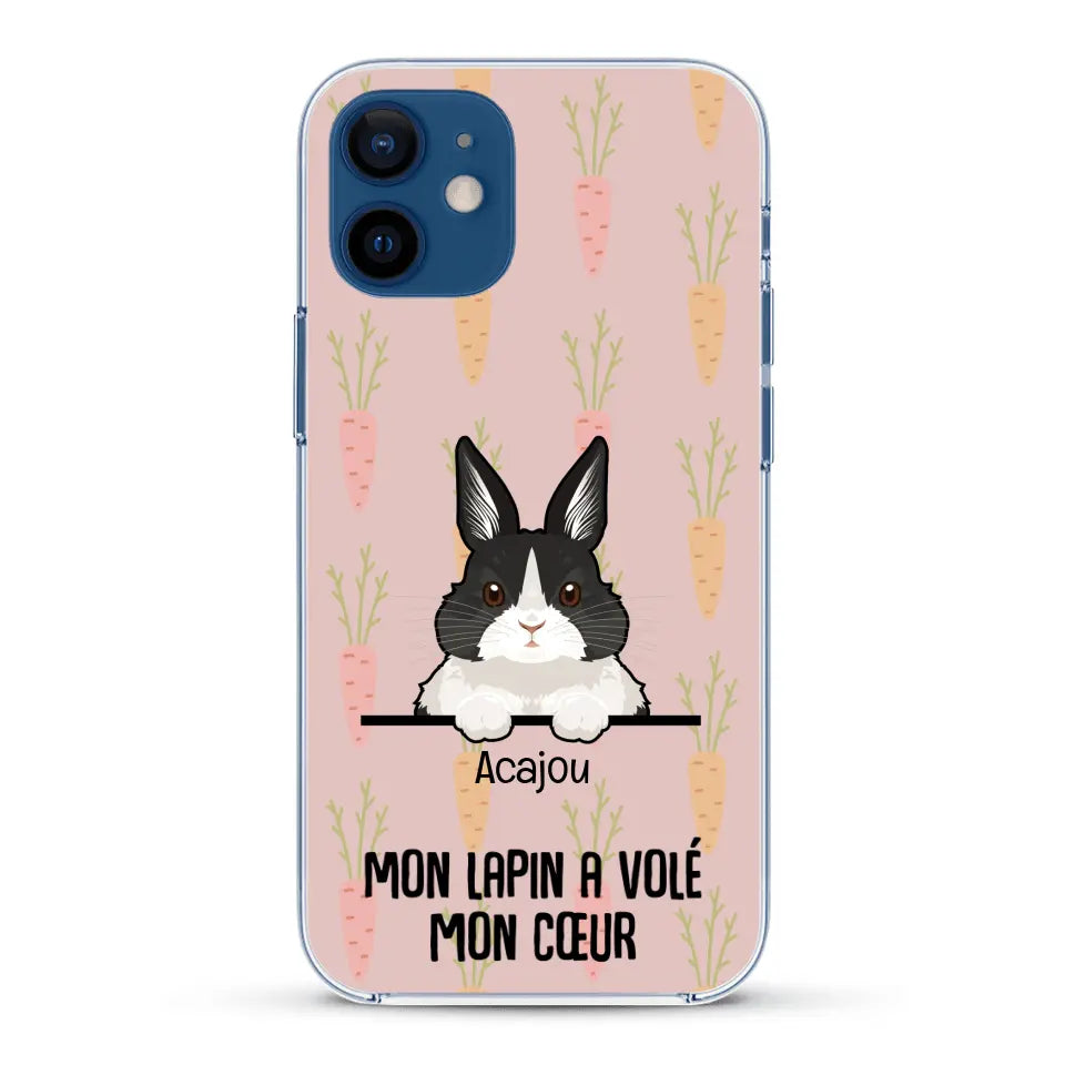 Mon lapin a volé mon cœur - Coque de téléphone personnalisée