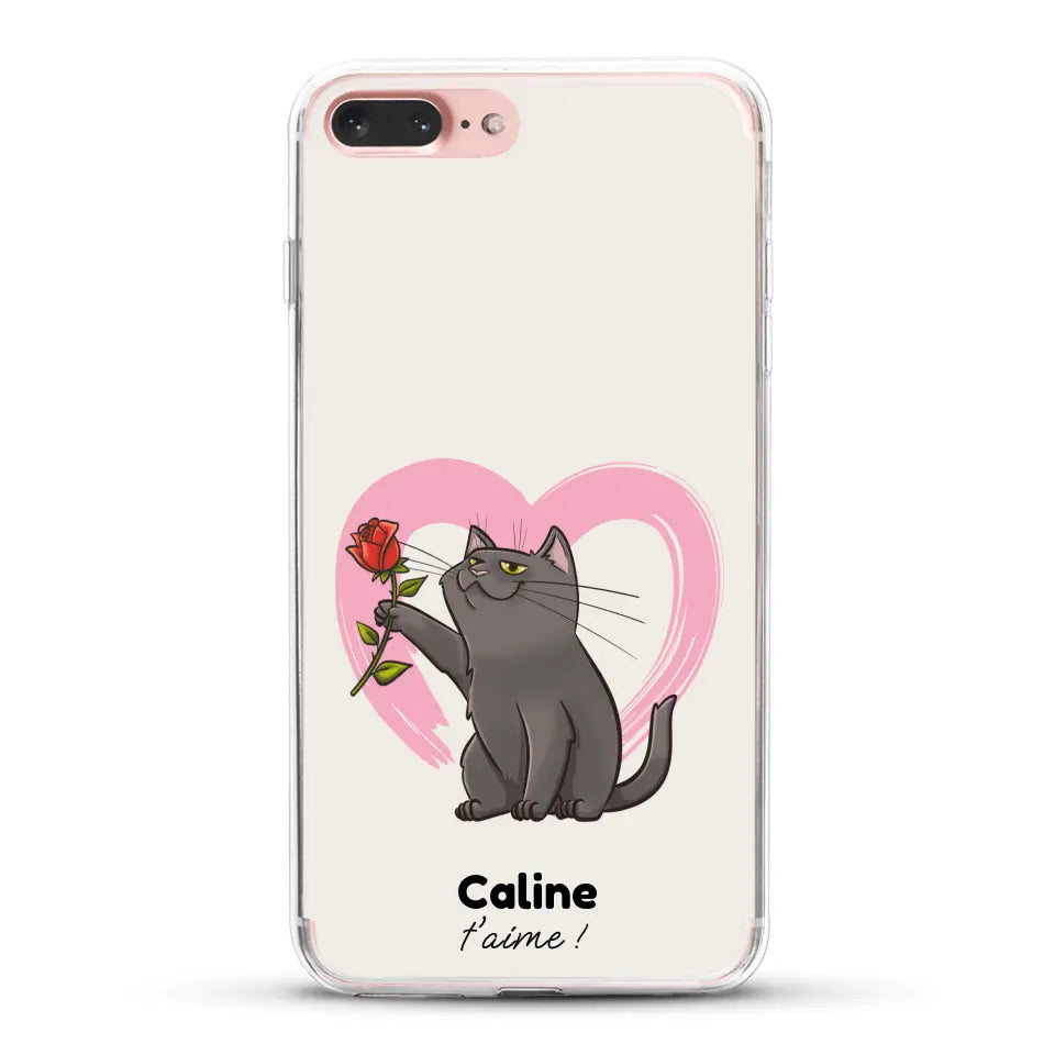 Ton chat t'aime - Coque de téléphone personnalisée