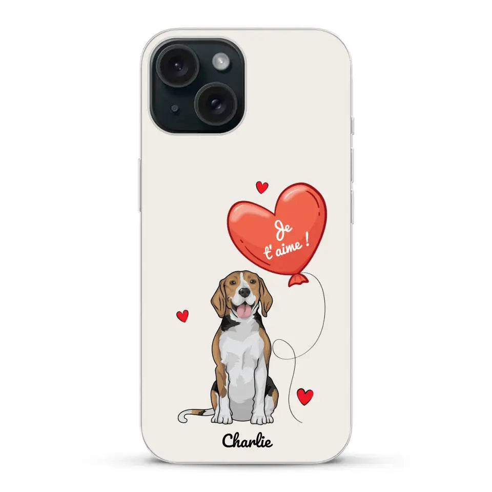 Chien avec ballon - Coque de téléphone personnalisée