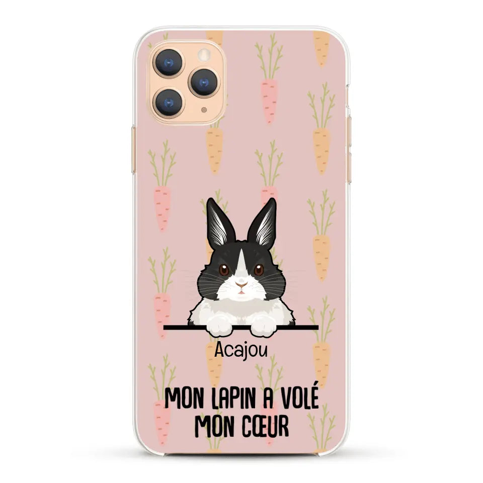 Mon lapin a volé mon cœur - Coque de téléphone personnalisée