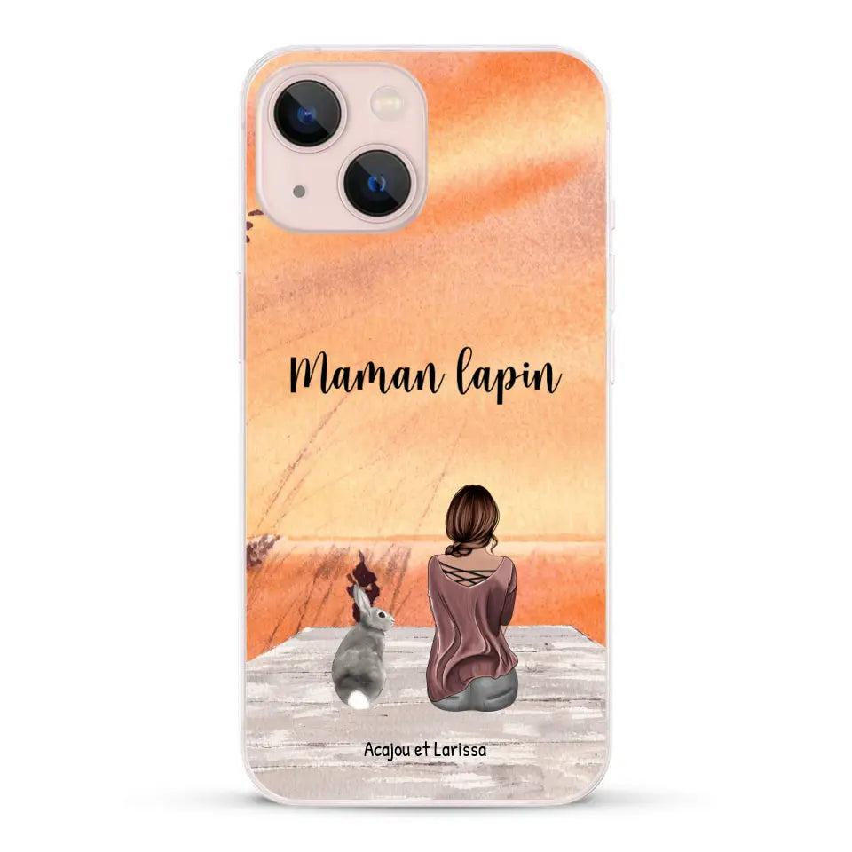 Meilleurs amis avec lapins - Coque de téléphone personnalisée