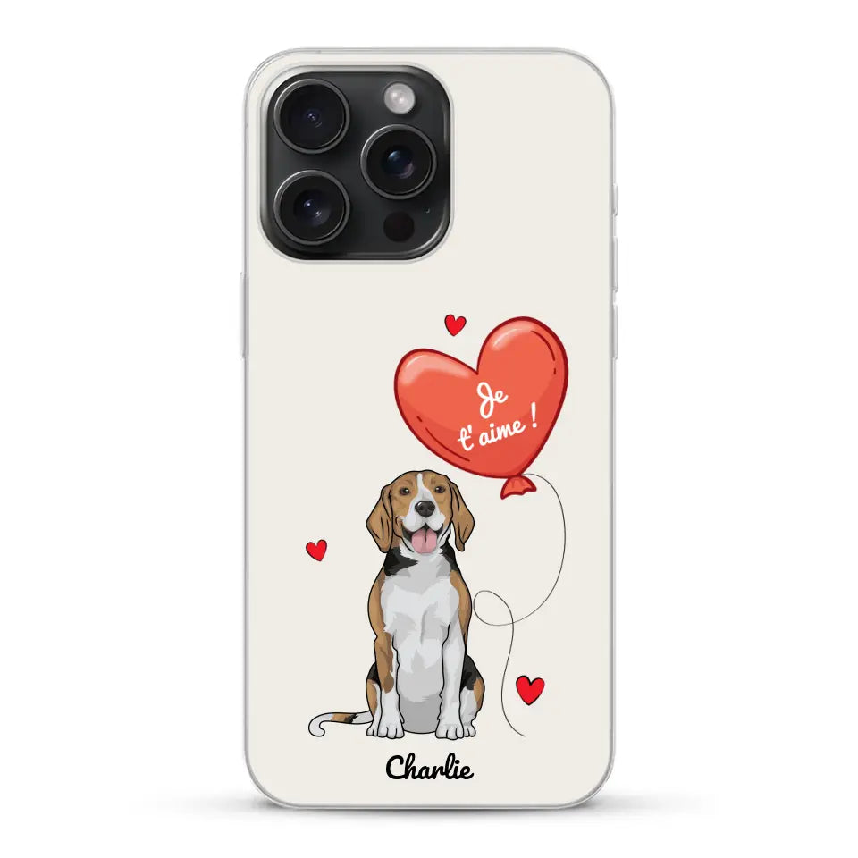 Chien avec ballon - Coque de téléphone personnalisée