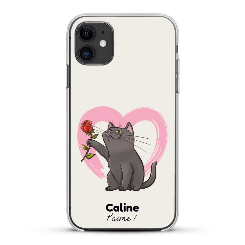 Ton chat t'aime - Coque de téléphone personnalisée