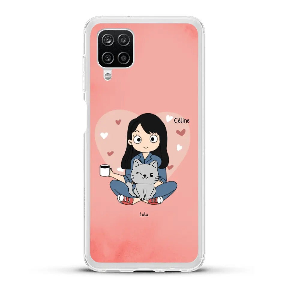 Maman chat BD - Coque de téléphone personnalisée