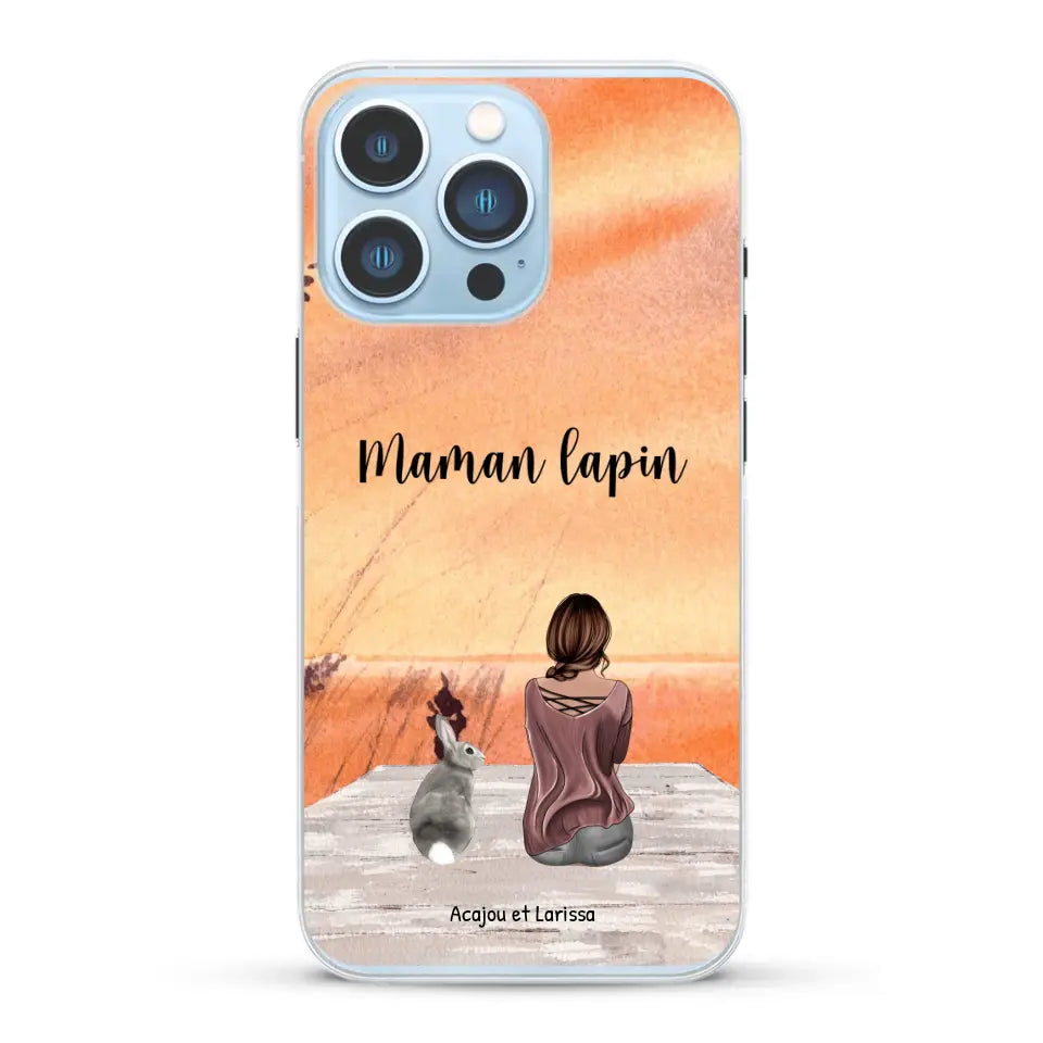 Meilleurs amis avec lapins - Coque de téléphone personnalisée