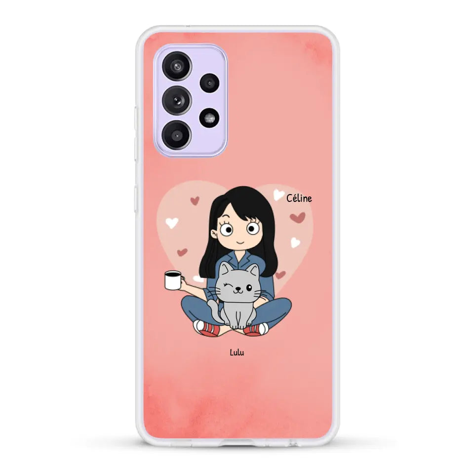 Maman chat BD - Coque de téléphone personnalisée