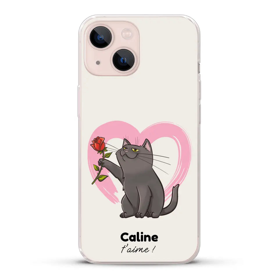 Ton chat t'aime - Coque de téléphone personnalisée