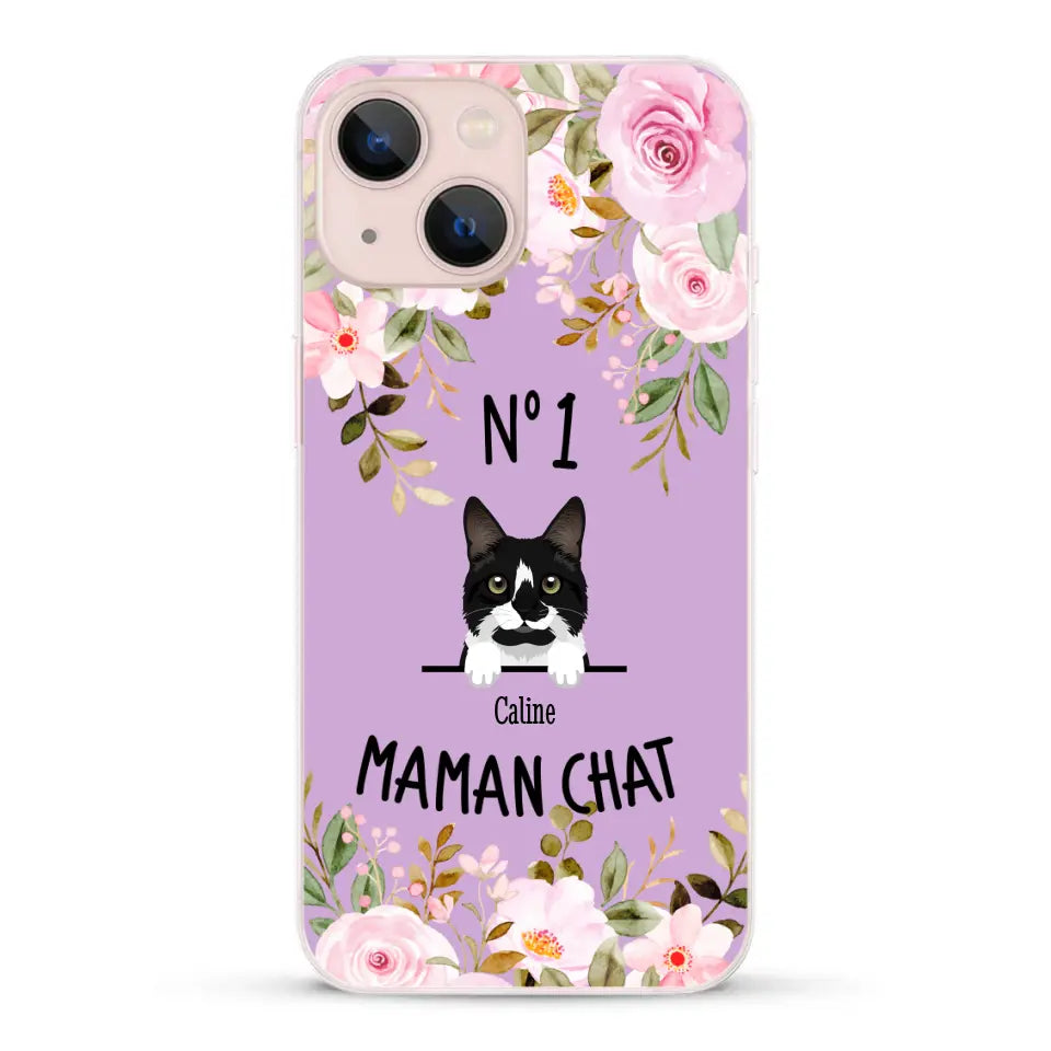 Maman chat N° 1 - Coque de téléphone personnalisée