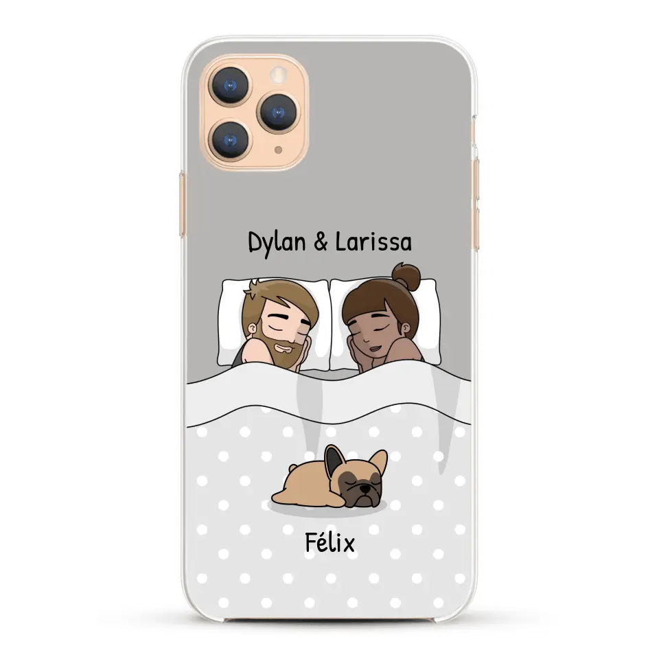 Câlins avec nos amis à poils - Coque de téléphone personnalisée