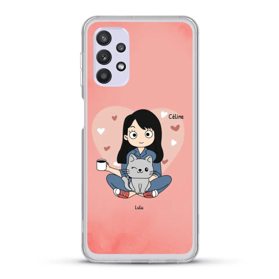 Maman chat BD - Coque de téléphone personnalisée