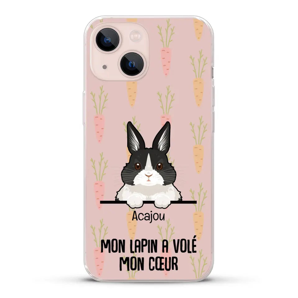 Mon lapin a volé mon cœur - Coque de téléphone personnalisée