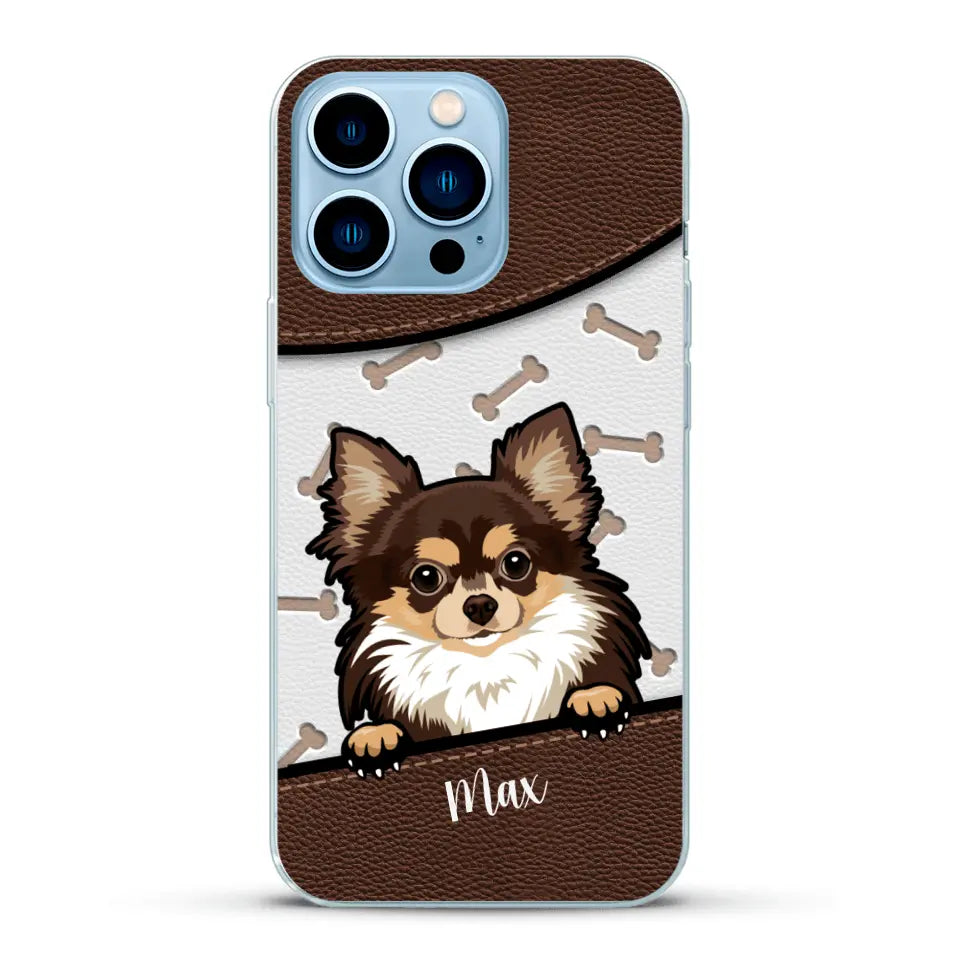 Chiens aspect cuir - Coque de téléphone personnalisée