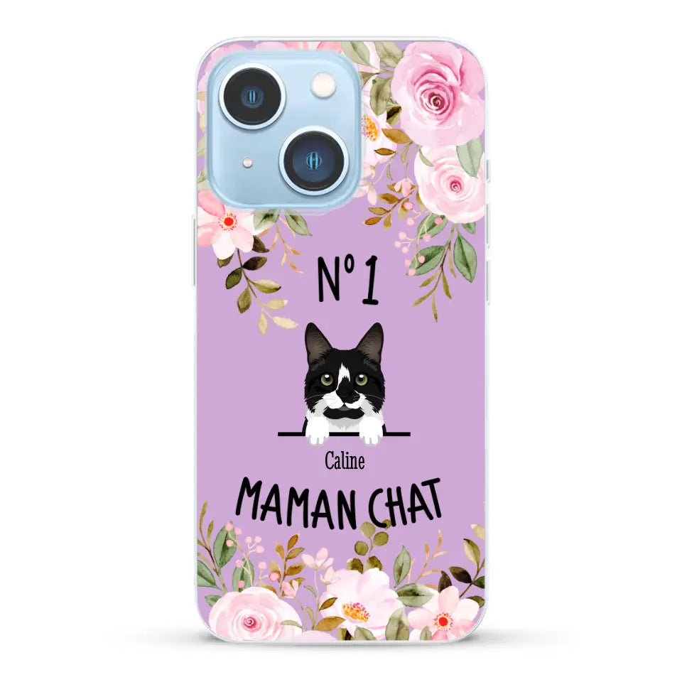 Maman chat N° 1 - Coque de téléphone personnalisée