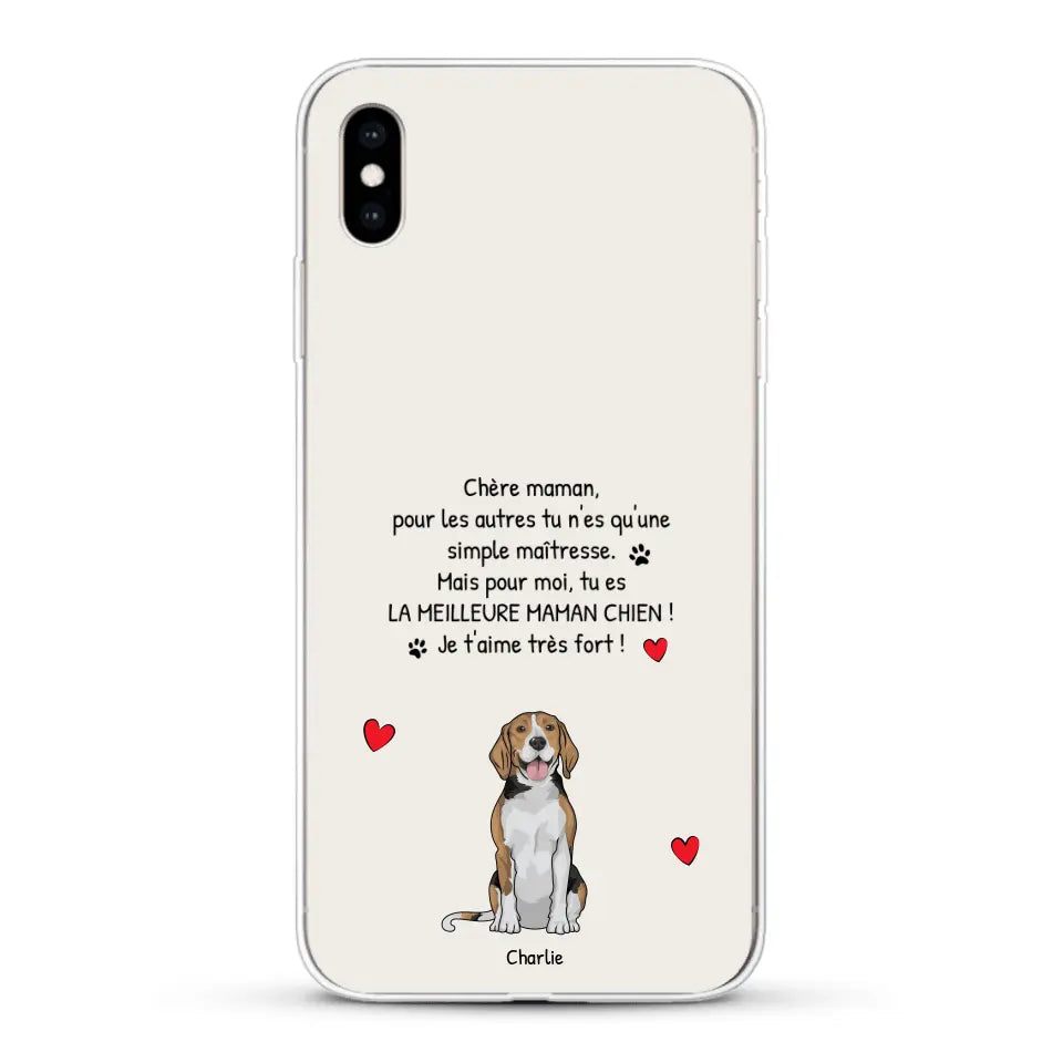 Meilleure maman chien du monde - Coque de téléphone personnalisée