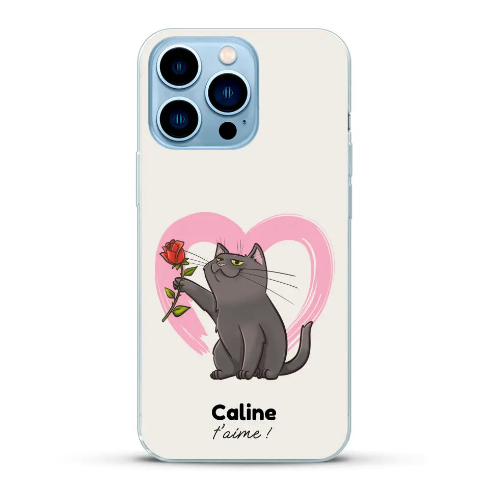 Ton chat t'aime - Coque de téléphone personnalisée