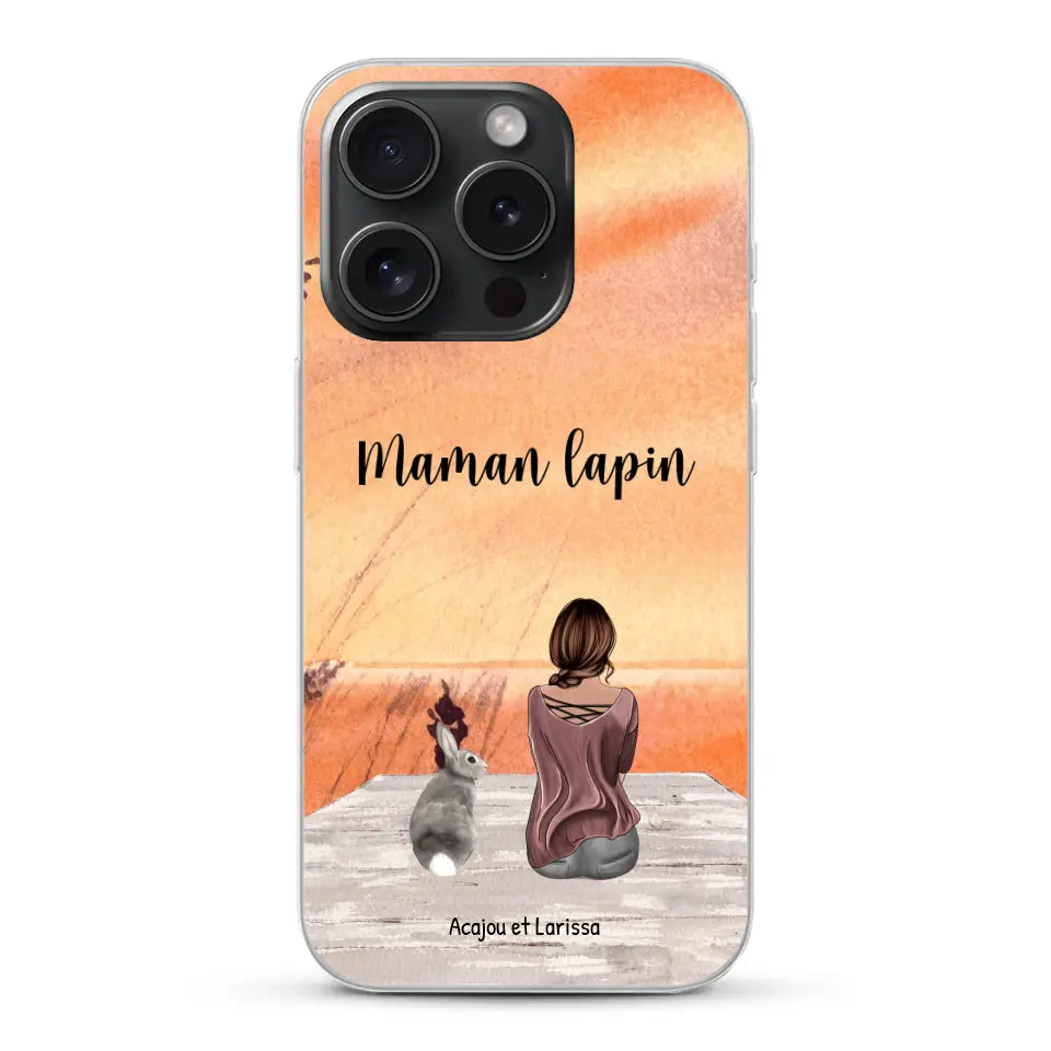 Meilleurs amis avec lapins - Coque de téléphone personnalisée