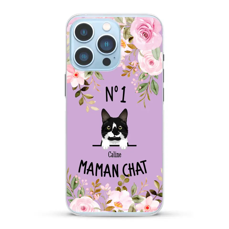 Maman chat N° 1 - Coque de téléphone personnalisée