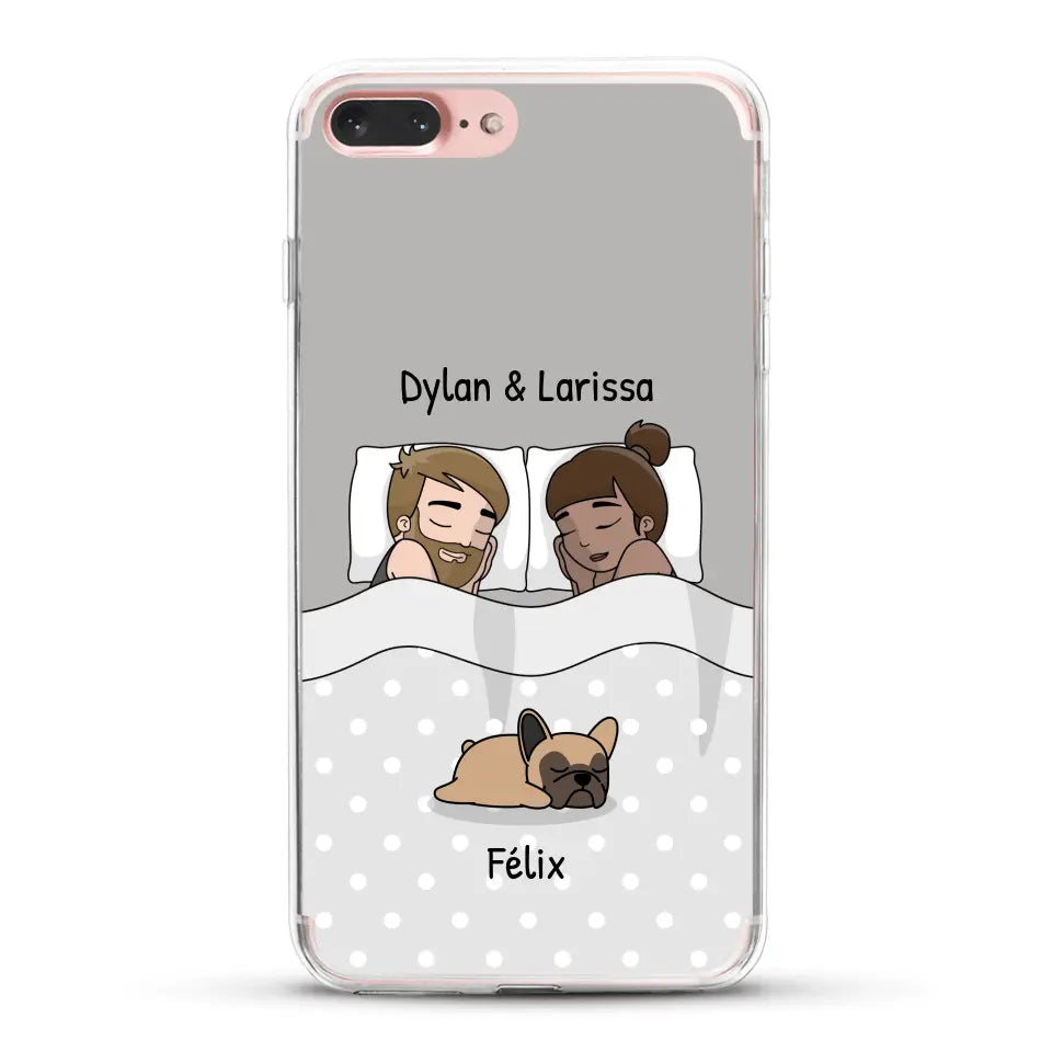 Câlins avec nos amis à poils - Coque de téléphone personnalisée