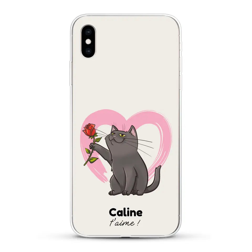 Ton chat t'aime - Coque de téléphone personnalisée