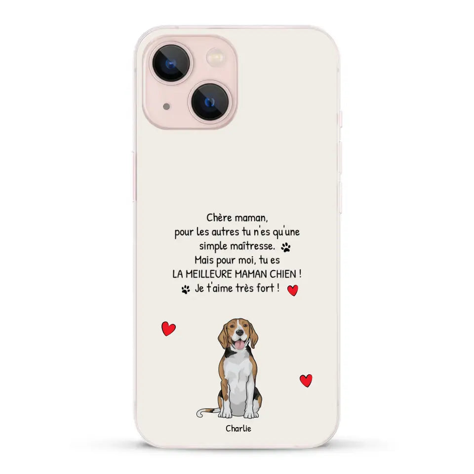 Meilleure maman chien du monde - Coque de téléphone personnalisée