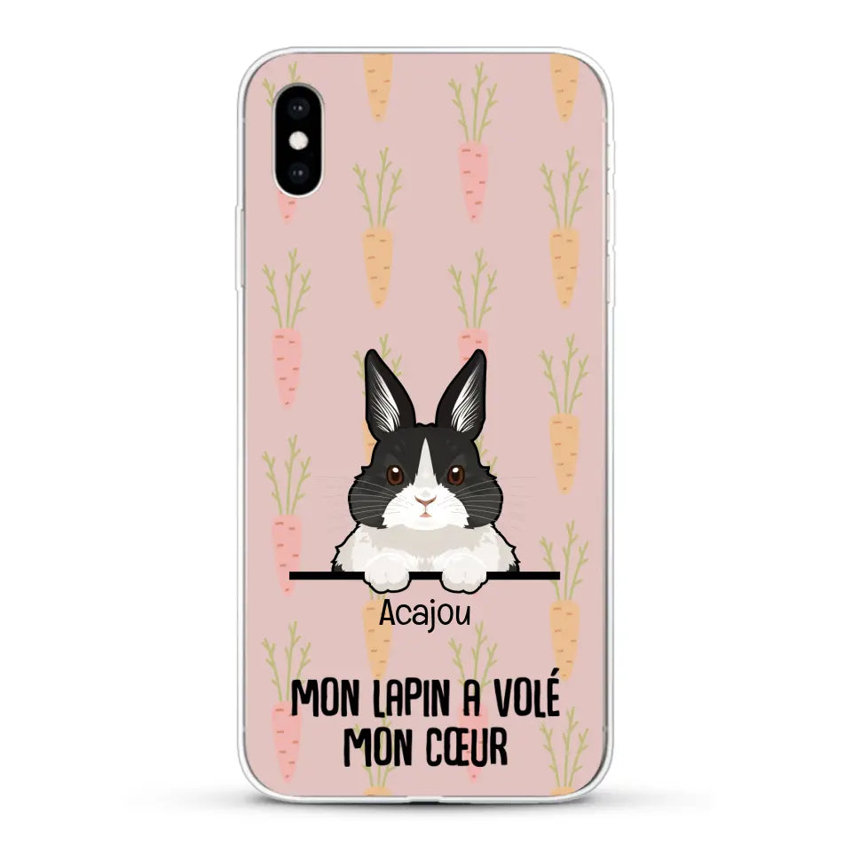 Mon lapin a volé mon cœur - Coque de téléphone personnalisée