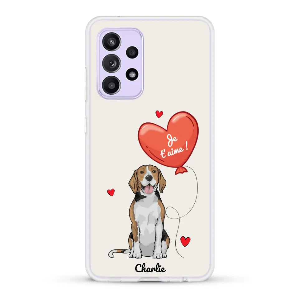 Chien avec ballon - Coque de téléphone personnalisée