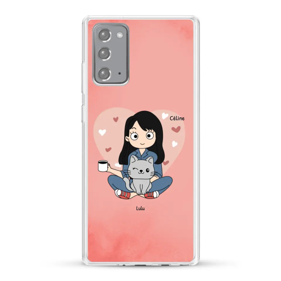 Maman chat BD - Coque de téléphone personnalisée