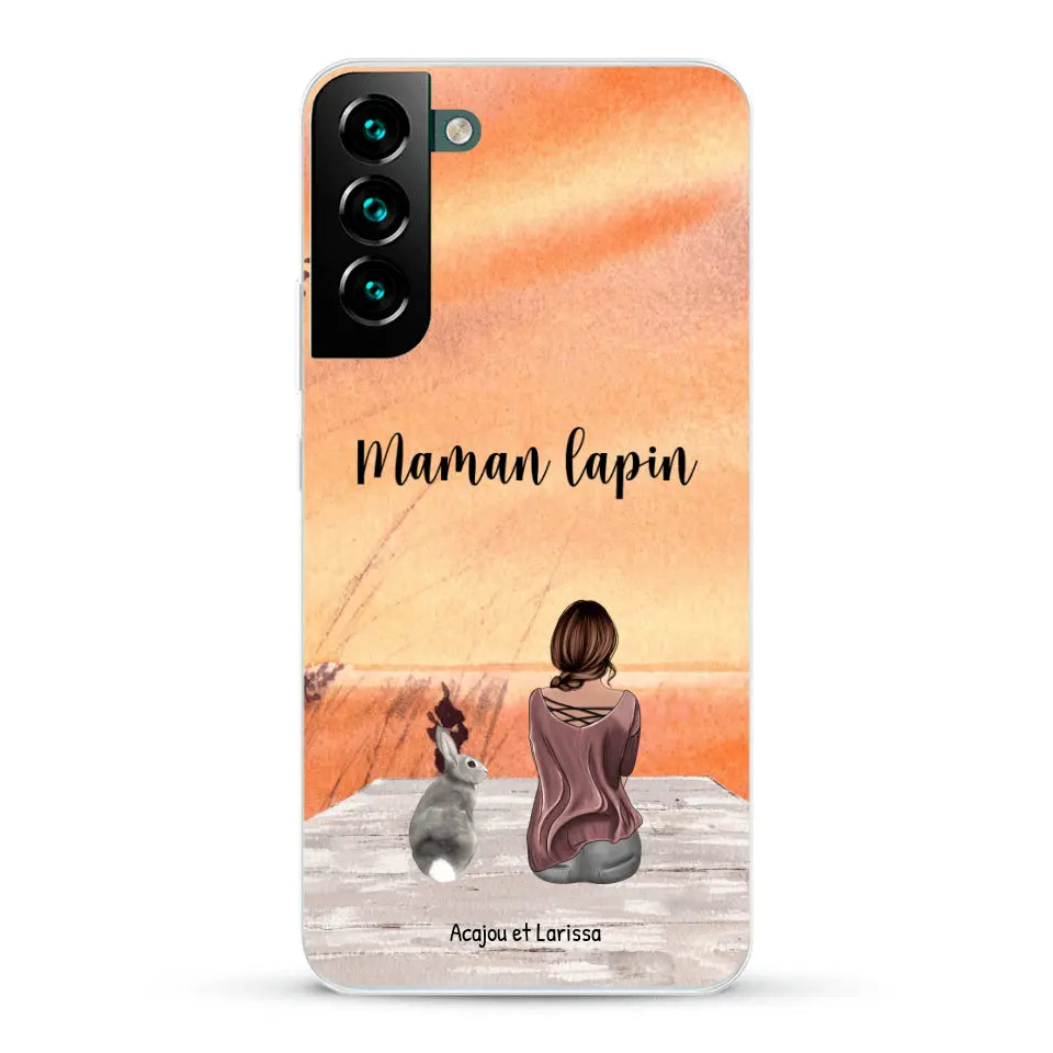 Meilleurs amis avec lapins - Coque de téléphone personnalisée