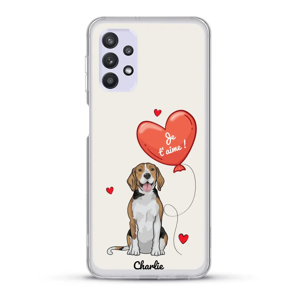 Chien avec ballon - Coque de téléphone personnalisée