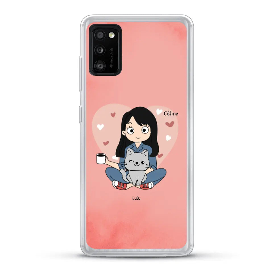 Maman chat BD - Coque de téléphone personnalisée