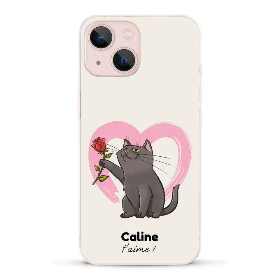 Ton chat t'aime - Coque de téléphone personnalisée