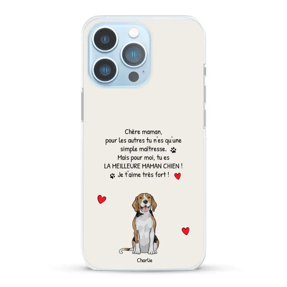 Meilleure maman chien du monde - Coque de téléphone personnalisée