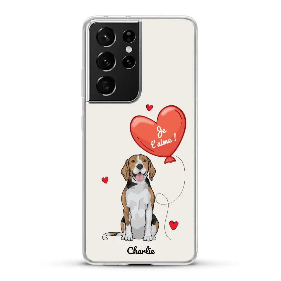 Chien avec ballon - Coque de téléphone personnalisée